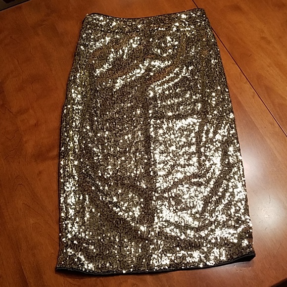 ampersand ave Dresses & Skirts - Ampersand Ave gold sequin skirt